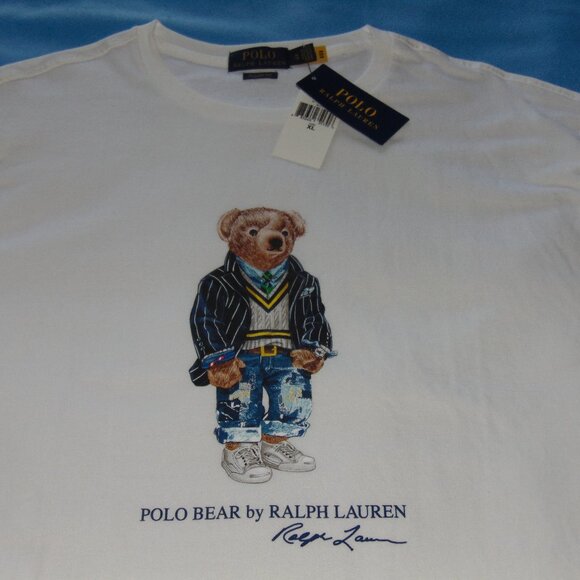 POLO RALPH LAUREN BEAR T SHIRT WHITE XL - Picture 2 of 4